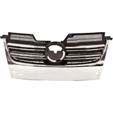 TŞT Volkswagen Jetta Ön Panjur Sensör Delikli Nikelaj Bandlı 2006-2011 (Oem No:  1K5853761B)