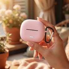 Caseonn Xiaomi Redmi Buds 6 Lite Kılıf Askı Aparatlı Mat Silikon Pembe