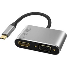 Tograt USB 3.1 Type-C To 4K@30Hz HDMI + VGA 1080P Çevirici Dönüştürücü Kablo - Macbbok Uyumlu