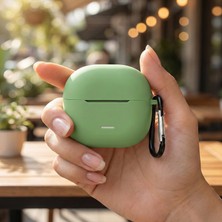 Caseonn Xiaomi Redmi Buds 8 Lite Kılıf Askı Aparatlı Mat Silikon Açık Yeşil