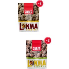 Züber Fındıklı Limonlu Lokma Paketi 6 Adet (Fındıklı ve Limonlu Badem Ezmeli)