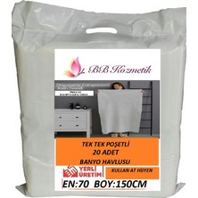 BB Kozmetik Tek Kullanımlık Kalın Banyo Havlusu (70X150 Cm) poşetli 20 Adet