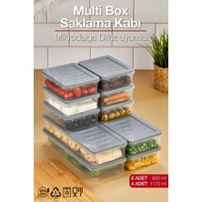 Pazarika Multi Box 10 Parça 2 Farklı Boy Saklama Kabı Seti - Dondurucu & Mikrodalga Uyumlu