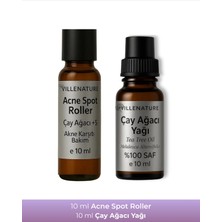 Villenature 2'li Set Çay Ağacı Yağı 10 ml & Acne Spot Roller 10 ml