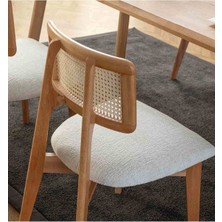 Reyo Ahşap Yemek Odası Sandalyesi, Modern Sandalye, Doğal Hazeran Sandalye