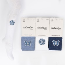 Ugly Duck Taş Detaylı Külotlu Çorap - Mavi