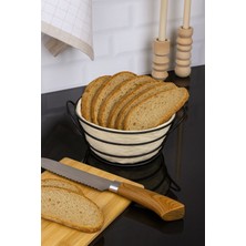 Yuvarlak Metal Ekmeklik – Krom, Şık Tasarım, Ekmek Saklama Sepeti, Modern Mutfak Aksesuarı