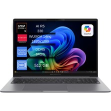 Asus Expertbook P3 PM3406CKA Ryzen Aı 5-330 64GB Ddr5 512GB SSD Radeon 820M 14.0-Inch, Wuxga (1920 x 1200) 300NITS Windows 11 Pro Taşınabilir Bilgisayar+ Mouse Hediyeli PM3406CKAEX14