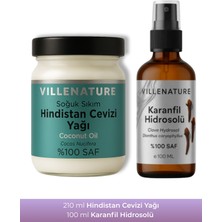 Villenature 2'li Set Karanfil Hidrosolü 100 ml & Hindistan Cevizi Yağı 210 ml