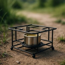 Kare Portatif Kamp Ocağı – Metal, Dayanıklı ve Hafif, Mutfakta ve Doğada Kullanıma Uygun!