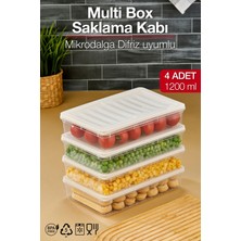 Pazarika Multi Box 4 Lü Set Saklama Kabı Seti - Dondurucu & Mikrodalga Uyumlu