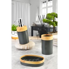 Pazarika Gri Krom 3'lü Banyo Seti