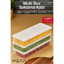 Pazarika Multi Box 3 Lü Set Saklama Kabı Seti - Dondurucu & Mikrodalga Uyumlu