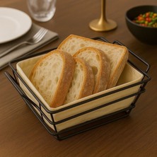 Kare Metal Ekmeklik – Krom, Şık Tasarım, Ekmek Saklama Sepeti, Modern Mutfak Aksesuarı