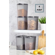 Pazarika Pratik Kapak 2.5 Lt Erzak Bakliyat Saklama Kabı 4 Adet