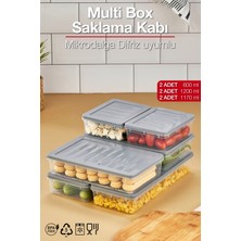 Pazarika Multi Box 6 Parça 3 Farklı Boy Saklama Kabı Seti - Dondurucu & Mikrodalga Uyumlu