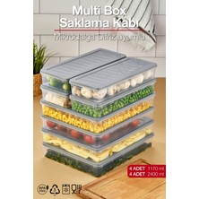 Pazarika Multi Box 8 Parça 2 Farklı Boy Saklama Kabı Seti - Dondurucu & Mikrodalga Uyumlu