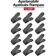 12 Adet Ayarlanabilir Ayakkabı Rampası – Dolap Içi Ayakkabı Düzenleyici Organizer