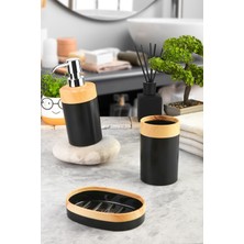 Pazarika Siyah Krom 3'lü Banyo Seti