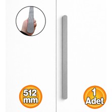 Badem10 Anzer Çizgili (Füme) Modern Çekmece Dolap Gardırop Kulp 512 mm Metal Dayanıklı Siyah Uzun Kulp