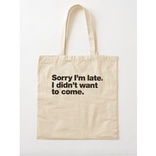 Giftora I'm Late Ham Bez Omuz Çantası