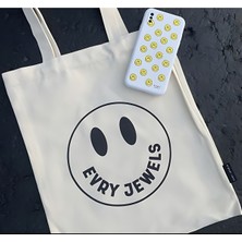 Giftora Evry Jewels Baskılı Körüklü Kanvas Çanta