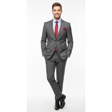 Presto Erkek 4 Drop Regülar Ekose Takım Elbise Siyah 479-001