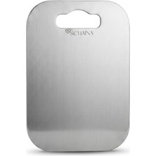 SCHAINA 304 Paslanmaz Çelik Kesme Tahtası 1.5mm | Hijyenik Metal Doğrama Panosu | 24X33 cm