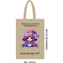 Giftora Pamuk Bez Poşet 30X42 cm – Saplı, 46 Tel, Dtf Baskılı