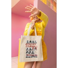 Giftora November Criminals Baskılı Bez Çanta