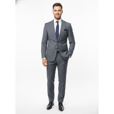 Presto Erkek 4 Drop Regülar Piti Kare Ekose Takım Elbise Lacivert 481-200