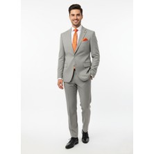 Presto Erkek 4 Drop Regülar Takım Elbise Gri 478-050