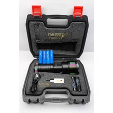 farissu PS-4300 Yedek Pilli Şarj Edilebilir Zoomlu Profesyonel El Feneri (8×18650 Pil Dahil)