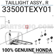 Tyc Honda Civic Fc5 Arka Stop Ledlı Sağ 2016- (Oem No:  33500TEXY01)