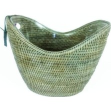 Baolgi Hasır Şampanya Kovası L Gri 36.5x27x29/37 cm