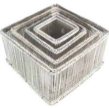 Baolgi Hasır 4'Lü Kare Sepetler Beyaz 65x44x20 cm