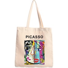 Giftora Picasso Baskılı Kanvas Bez Çanta