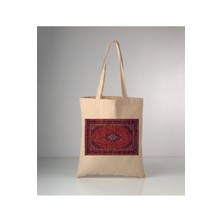 Giftora Halı Baskılı Ham Bez Omuz Çantası