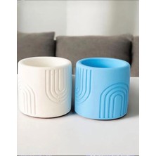 Fk Design Kaktüs ve Sukulent Için Silindir Beton Saksı | El Yapımı Minimal Saksı