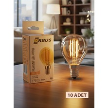 Orbus PA45 Amber LED Ampul 4W E14 2700K 300 Lümen Filament 10LU