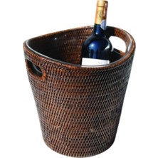 Baolgi Vasque à Hasır Şampanya Kovası Kahverengi 25x5x24x24/26 cm
