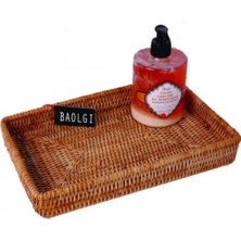 Baolgi Hasır Spa Tepsisi Naturel 30x20x4 cm