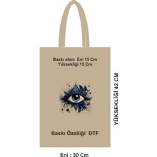 Giftora Baskılı Saplı Alışveriş Çantası Bez Poşet