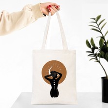 Giftora Woman Dijital Baskılı Tasarım Kanvas Bez Çanta