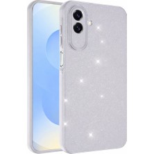 Alstrap Samsung Galaxy A07 Uyumlu Simli Şeffaf Kılıf Sert Darbe Korumalı Sararmaz Ince Silikon Kapak