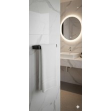 UG Home Siyah Lamalı Yapışkanlı Havlu Askısı