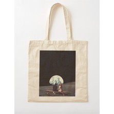 Giftora Adam Uzak Tasarımlı Ham Bez Omuz