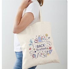 Giftora Back To School Tasarımlı Ham Bez Omuz