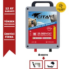 Cupgel Çita - Elektrikli Çit Makinesi (Gece/Gündüz Sensörlü) Ayı, Domuz Kovucu