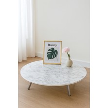 Ecowood Katlanabilir Yuvarlak Yer Sofrası - Beyaz